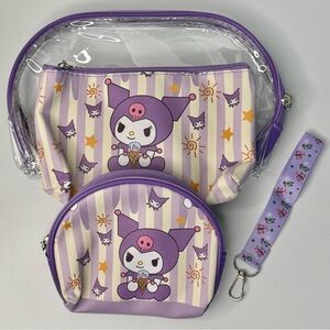 Kuromi 3 makeup pouches